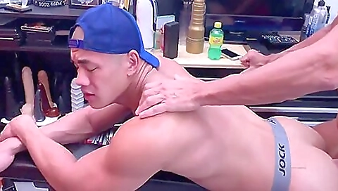 Slutty blonde fucked in public